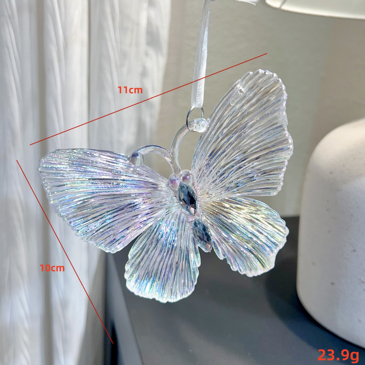 Transparent Rainbow Acrylic Christmas Tree Ornament - Colourful Hanging Decoration in 5 Designs
