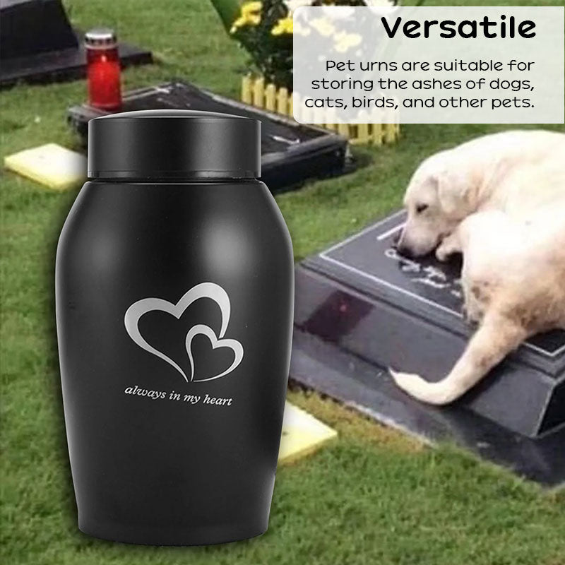 Stainless Steel Pet Memorial Urn - Portable Moisture-Proof Ash Keepsake for Small Pets