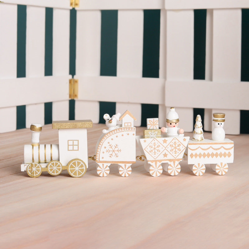 Wooden Christmas Train Decoration - Festive Window Display & Children's Gift Ornament