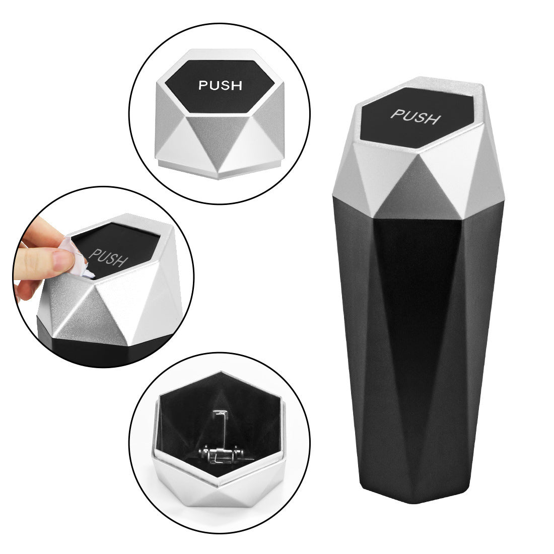 Mini Car Trash Bin – Cup Holder Waste Bin for Car & Desktop