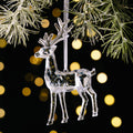 Transparent Acrylic Reindeer Christmas Tree Pendant - Elegant Hanging Ornament in 2 Designs