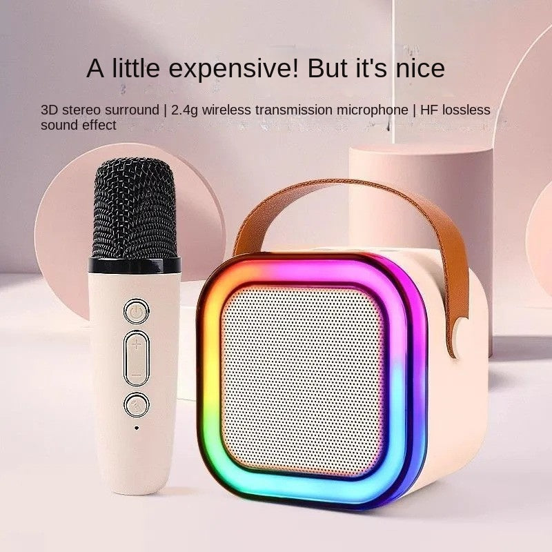 Bluetooth Karaoke Microphone Speaker – Portable All-in-One Home KTV