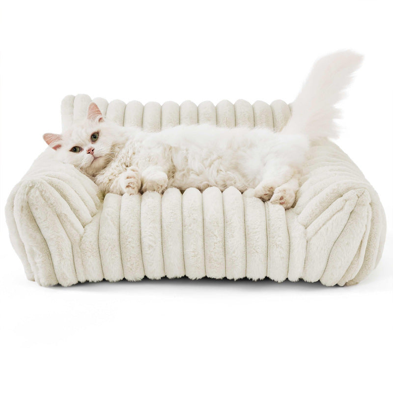 Pet Sofa Dog Bed with Washable Cover – Plush All-Season Dog & Cat Mattress