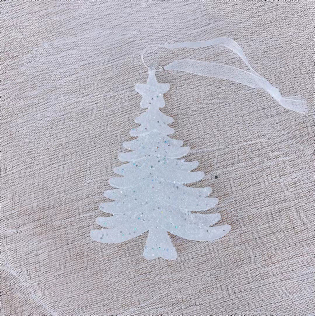 Christmas Decoration Snowflake Star Plastic Hanging Ornament Reindeer Bell Accessory Christmas Tree Deer Pendant Decorations 3 of them