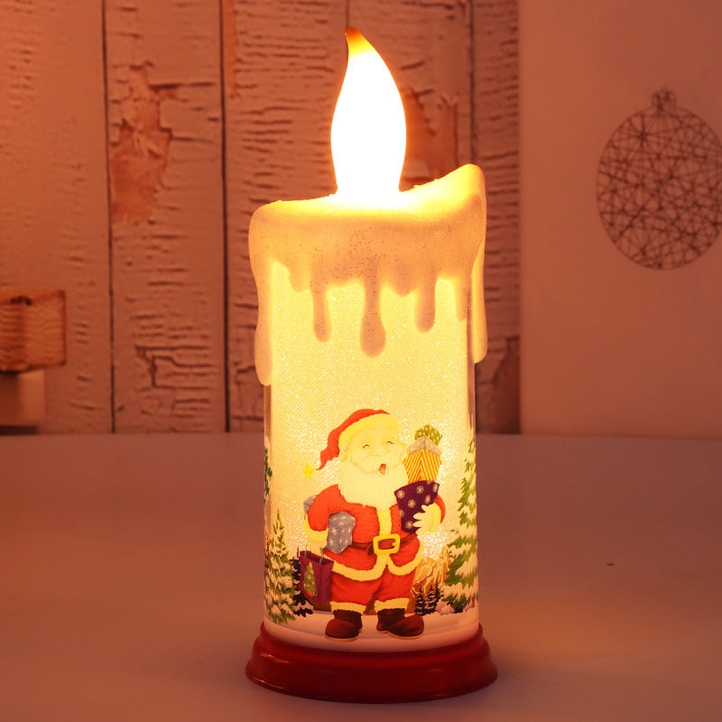 Christmas LED Flame Candle Night Light – Santa Claus & Snowman