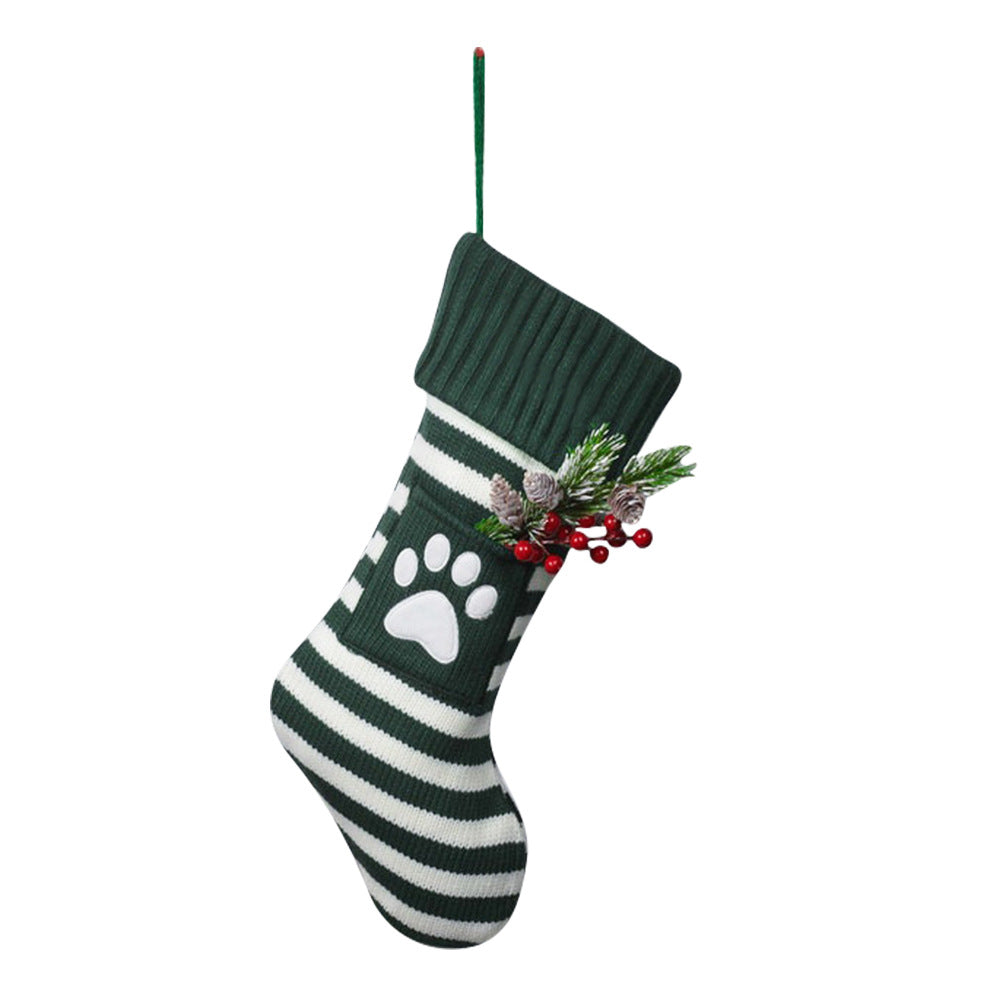 Christmas Pet Stocking Gift Bag - Large Cat & Dog Christmas Sock in 4 Festive Designs (20x46cm)