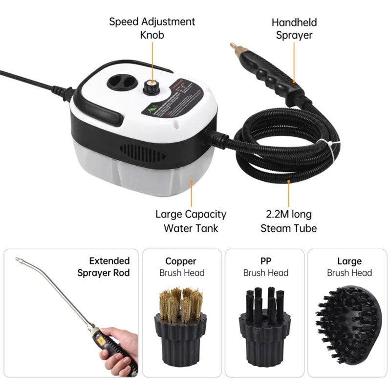 Portable Steam Cleaner - 1500W High-Pressure Steamer for Kitchen, Home & Appliances