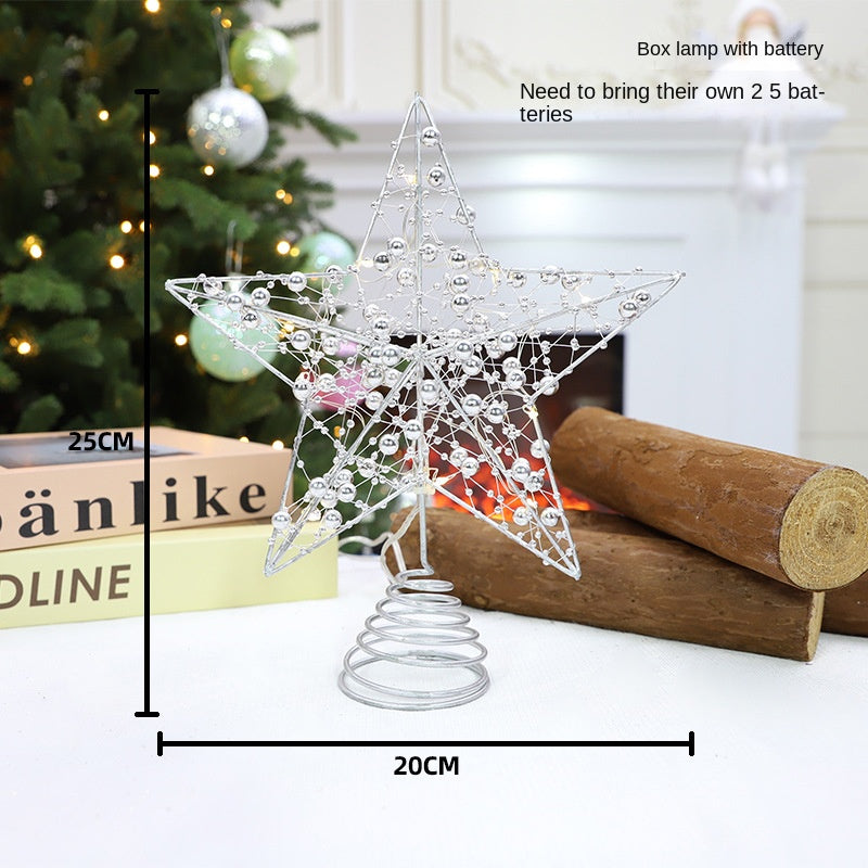 3D Iron Carved Christmas Tree Topper Star - Luxury Metallic Star Decoration in 4 Designs