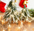 Christmas Snowflake LED Light String - Warm White Festive Lights (Battery or USB)