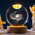 3D Crystal Ball Ornament with LED Touch Base – Micro Landscape Desk Decor Gift (6cm & 8cm)