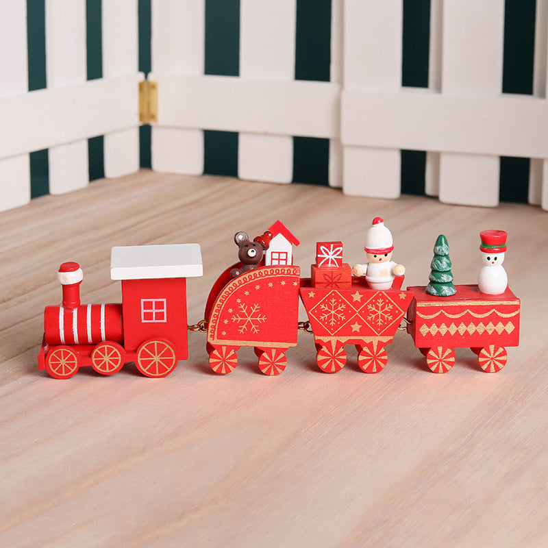 Wooden Christmas Train Decoration - Festive Window Display & Children's Gift Ornament