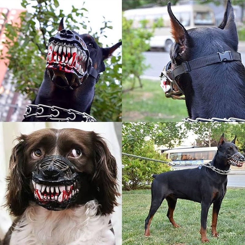 Dinosaur Dog Mask – Moving Teeth Latex Pet Hood for Halloween, Cosplay & Photos