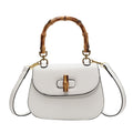 Bamboo Handle Saddle Bag – Retro Handheld & Shoulder Bag for Women