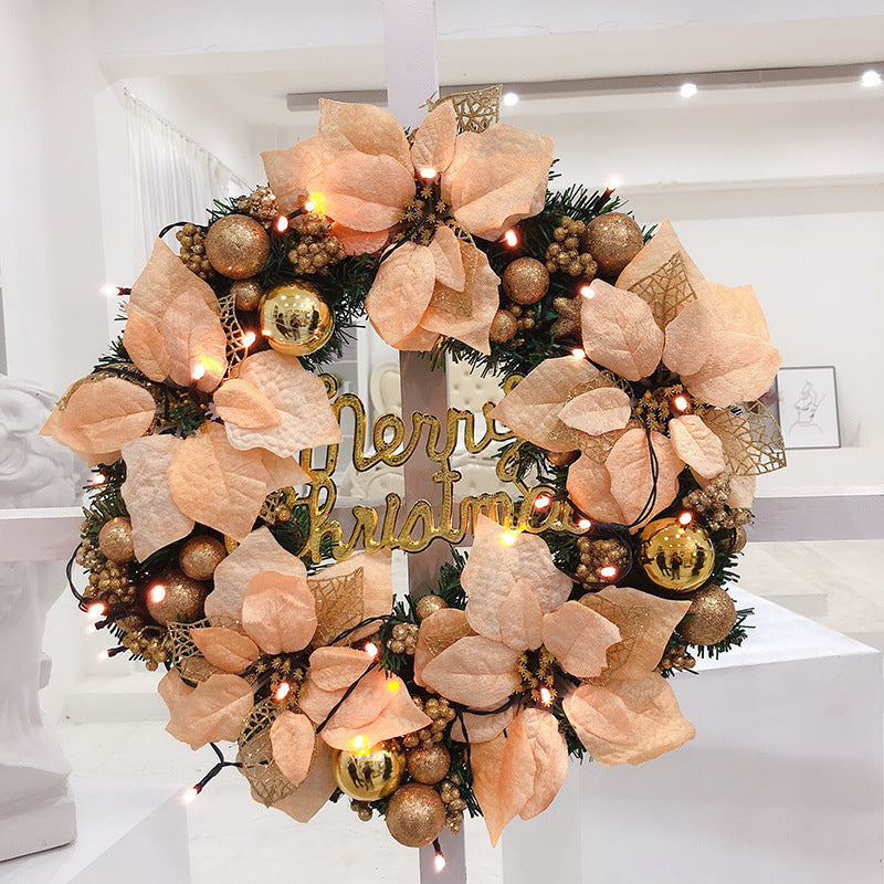 Creative Christmas Wreath Hanging Ornament - Decorative Holiday Wreath in 4 Designs (30cm & 40cm)