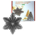 Christmas Snowflake Stainless Steel Cookie Cutter Set - 10 Piece 3D Biscuit Moulds