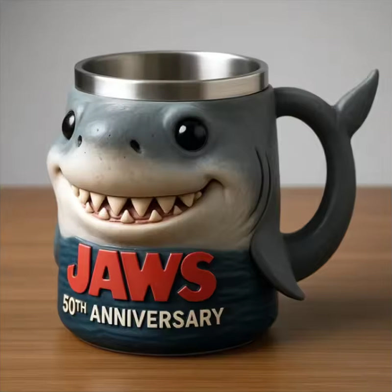 3D Shark Mug - Ocean-Themed Resin Mug, Novelty Gift for Shark Fans and Collectors