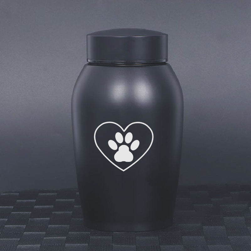 Stainless Steel Pet Memorial Urn - Portable Moisture-Proof Ash Keepsake for Small Pets