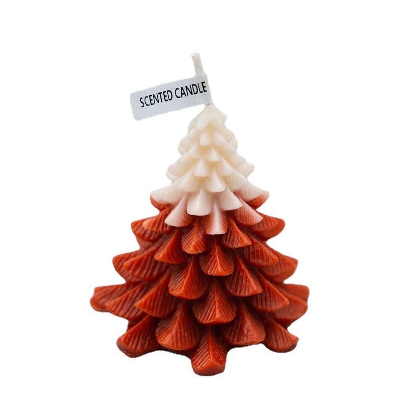 Christmas Tree Soy Wax Aromatherapy Candle - Festive Scented Decoration & Photography Prop