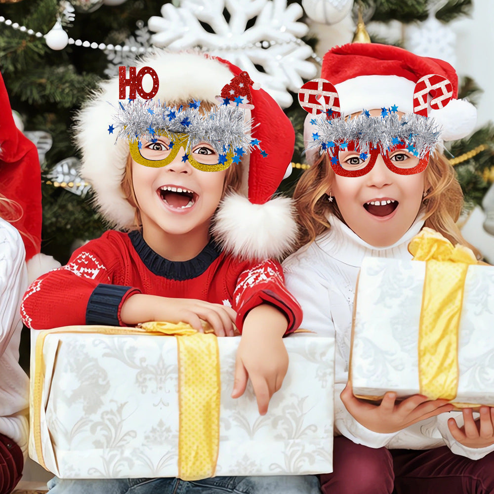 Christmas Novelty Glasses - Festive Party Props & Photo Booth Accessories for Adults & Kids