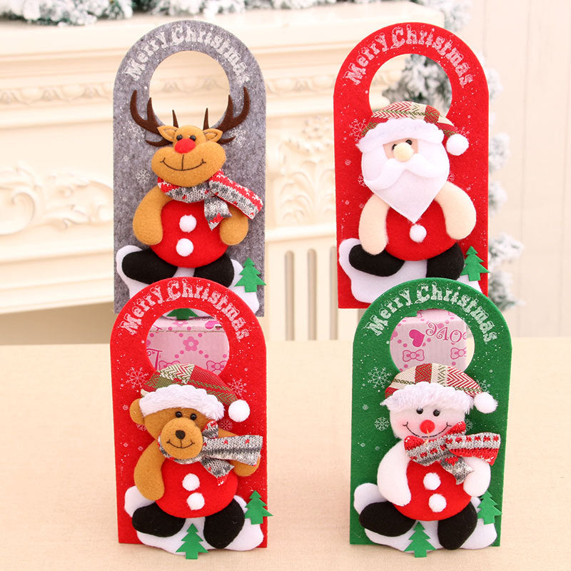 Christmas decorations non-woven cartoon Christmas door hanging