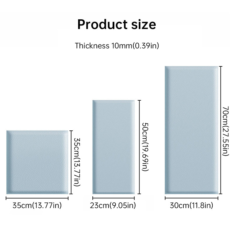 Self-Adhesive 3D Soft Leather Wall Panels - Anti-Collision Bedhead and Wall Décor Tiles, 2-8 pcs