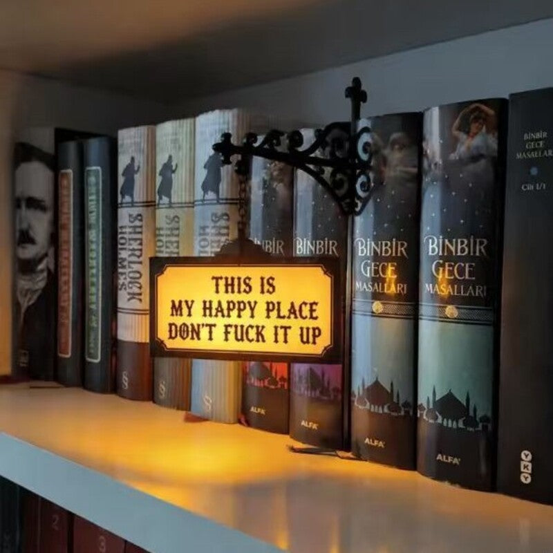 Vintage Library LED Lantern – Warm Glow Bookshelf & Reading Lamp