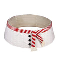 White Wool Scarf Style Christmas Tree Skirt - Large 77cm Premium Pearl Cloth Apron