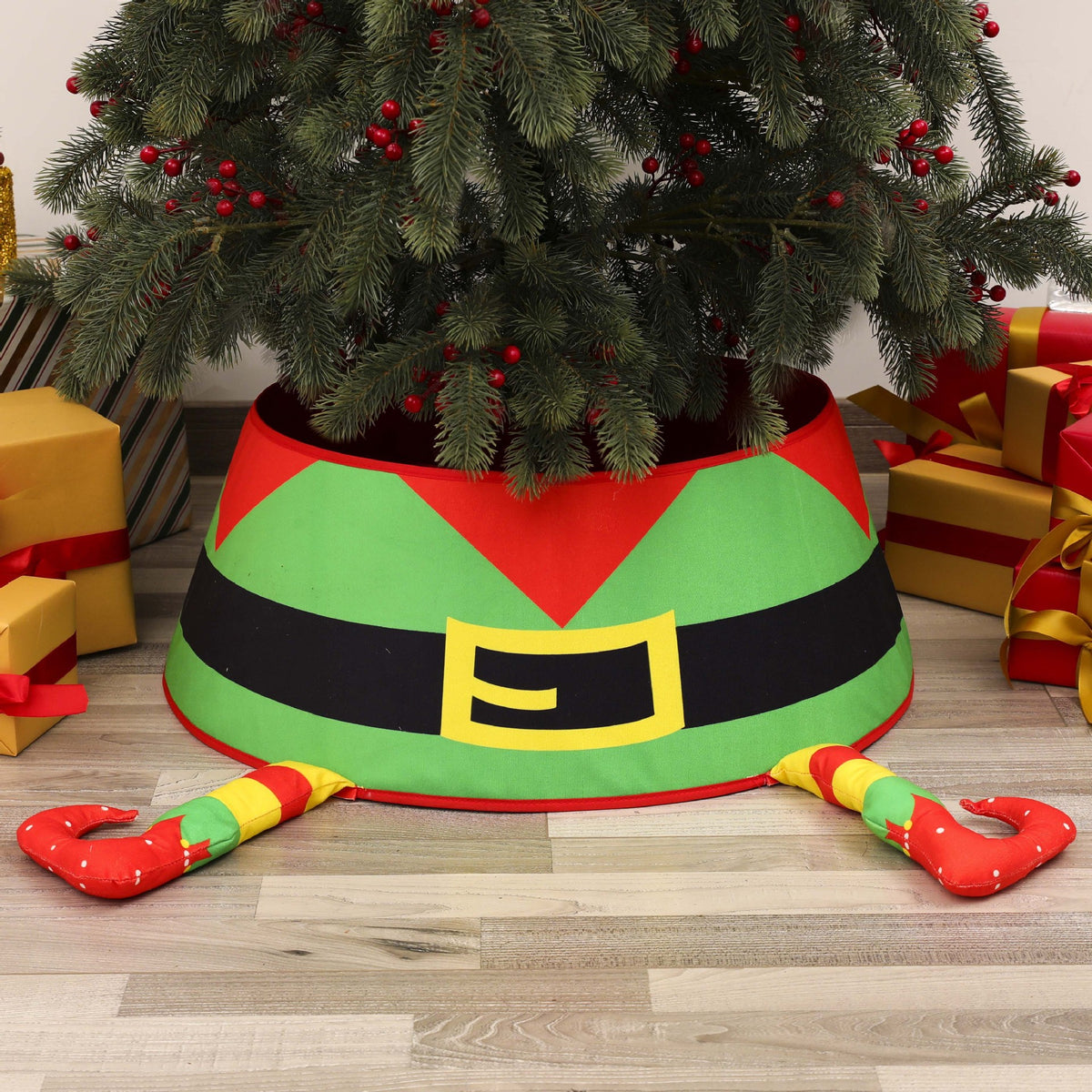 Christmas Tree Skirt with Legs Decoration Base, Festive Holiday Christmas Tree Dressing, Celebration Atmosphere Decoration
