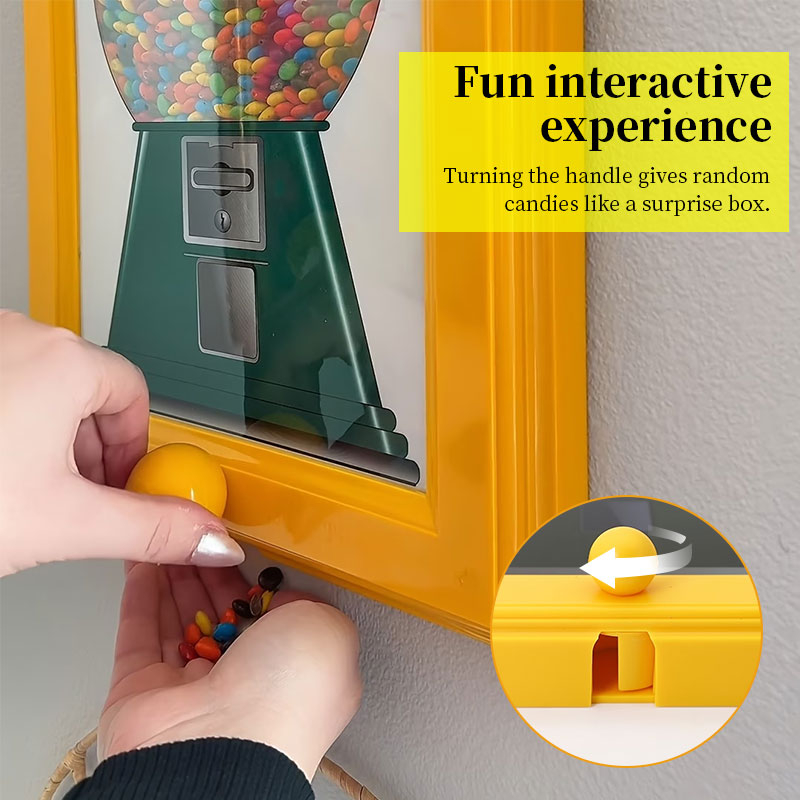 Candy Dispenser Photo Frame - Novelty Rectangular Picture Frame for Home Decor, Halloween, Christmas and Birthday Gift