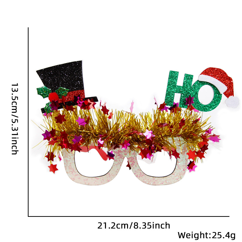 Christmas Novelty Glasses - Festive Party Props & Photo Booth Accessories for Adults & Kids