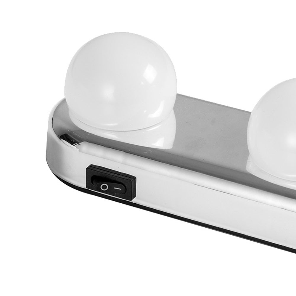 Hollywood LED Makeup Mirror Lights – 4 Bulb Vanity Light, Battery Powered
