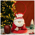 Christmas Fleece Drawstring Gift Bag – Festive Santa, Snowman & Reindeer Designs
