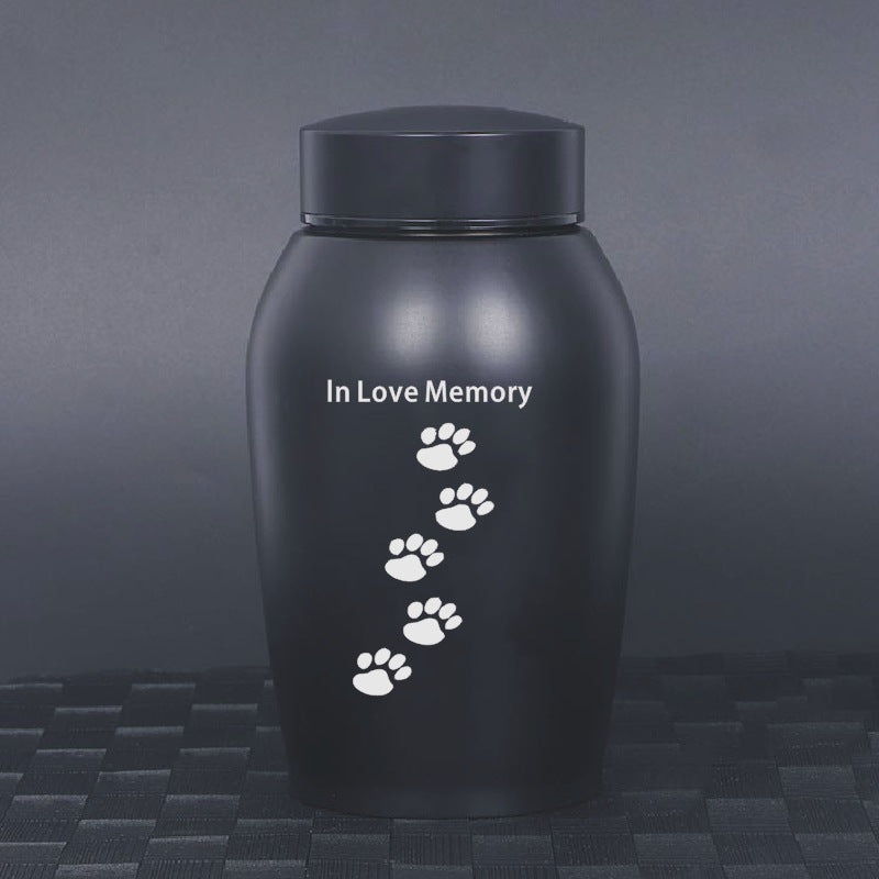 Stainless Steel Pet Memorial Urn - Portable Moisture-Proof Ash Keepsake for Small Pets