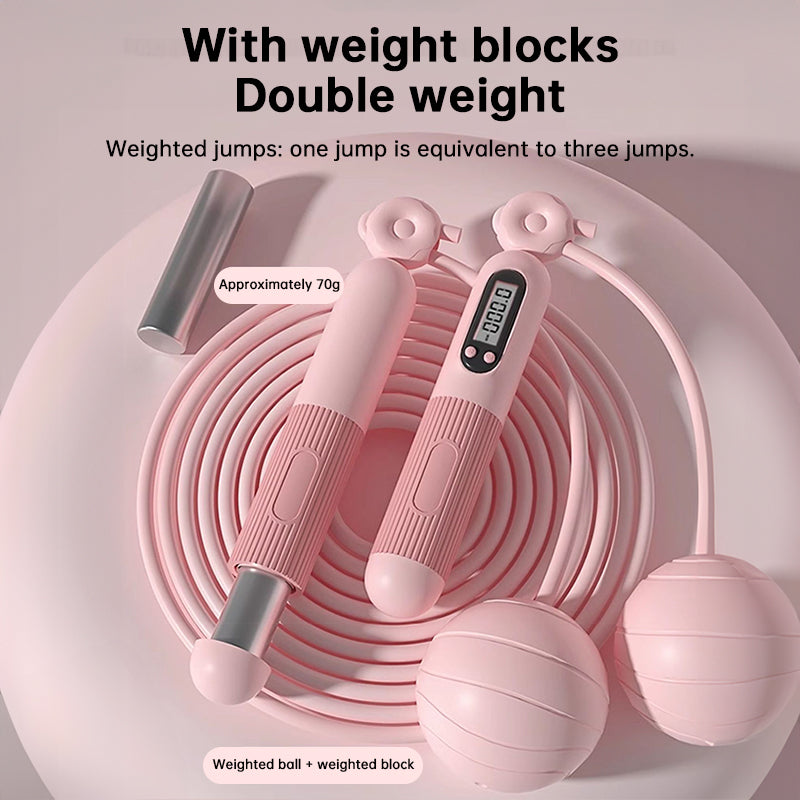 Smart Counting Jump Rope with LCD Display - Adjustable Skipping Rope for Home Gym, Adults and Kids