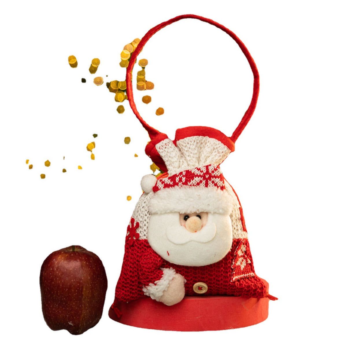 Christmas Fleece Drawstring Gift Bag – Festive Santa, Snowman & Reindeer Designs