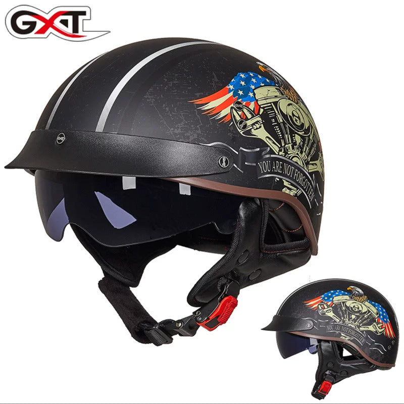 GXT Motorcycle Helmet - Full Face Graphic Design Helmet, ABS Shell, Sizes M-XXL