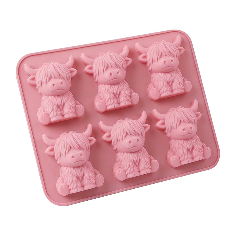 Highland Cow 3D Silicone Mould Set - For Chocolate, Fondant, Candles, Soap and Baking DIY