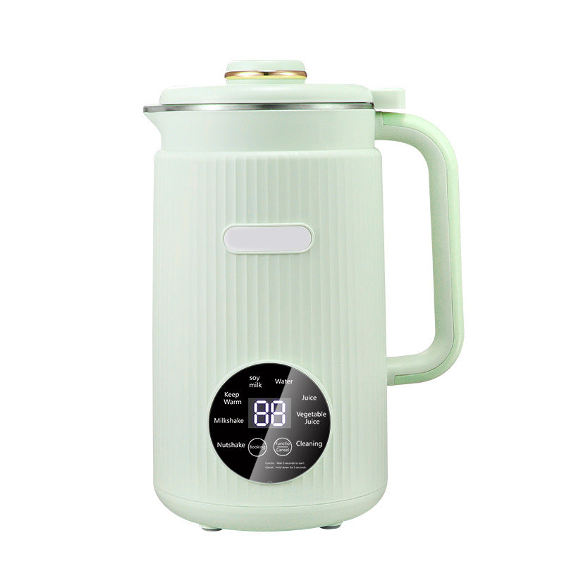 Multi-functional Soy Milk Maker & Blender - 1.2L Heating Juicer with Filter-Free Design, UK & US Plug (White & Green)