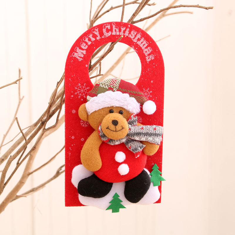 Christmas decorations non-woven cartoon Christmas door hanging