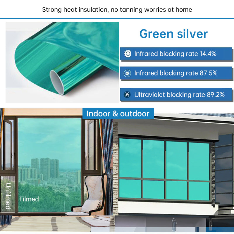 One-Way Window Privacy Film - Static Cling UV Blocking Heat Control Window Tint