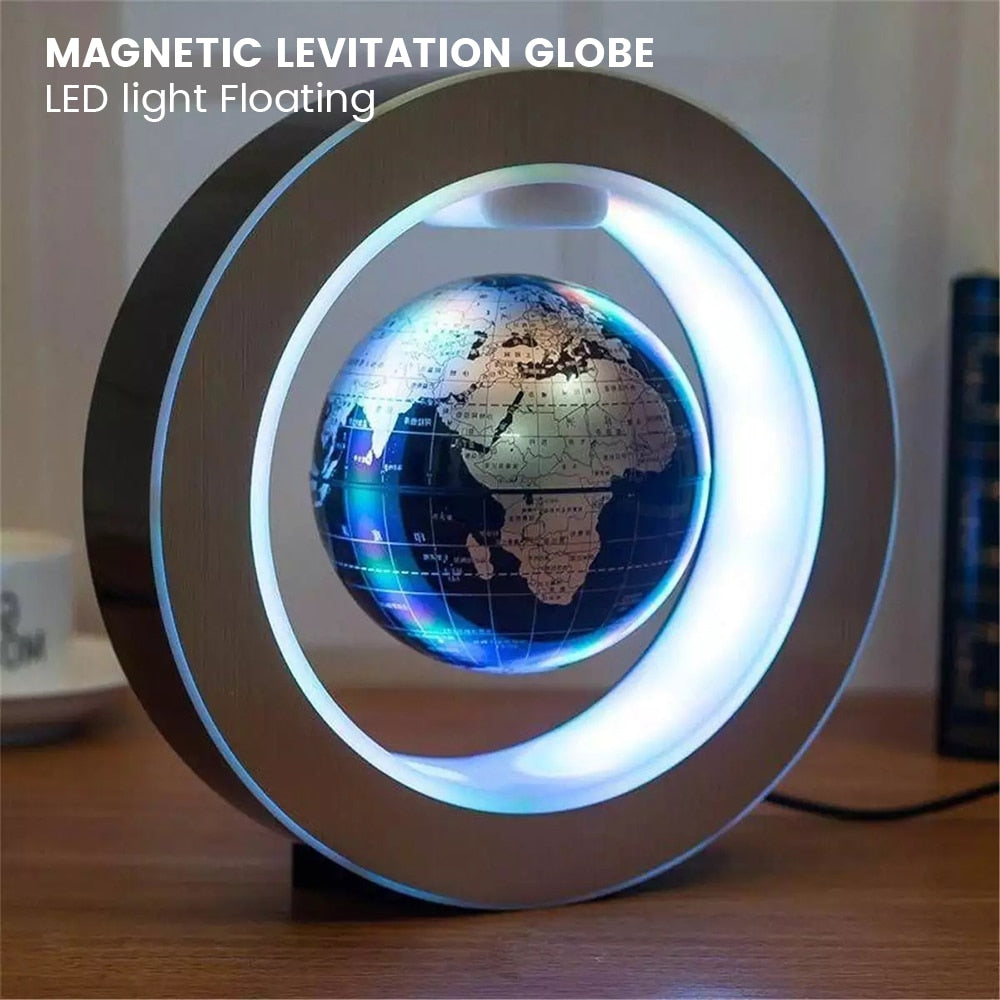 Magnetic Levitation Floating World Globe – LED Anti-Gravity Desk Decoration