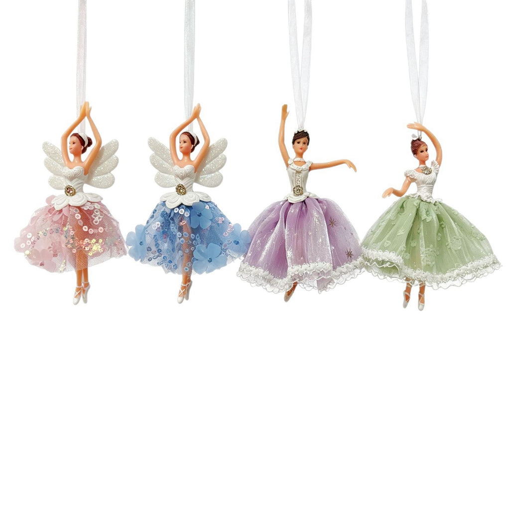 Christmas Decoration Hanging Ornament - Tulle Ballerina Girl Decor, Christmas Tree Angel Ornament