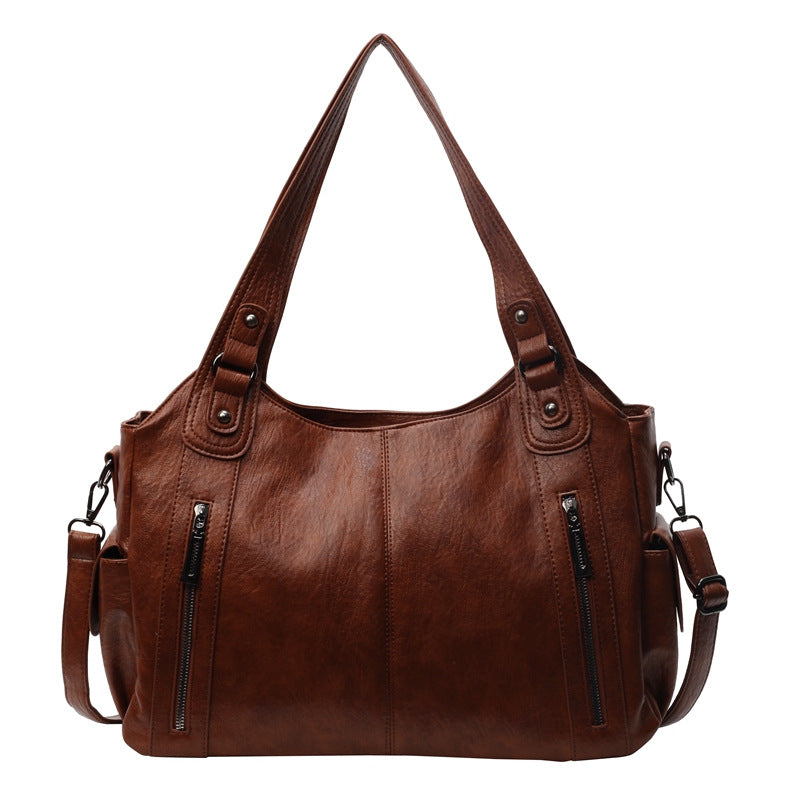 Large Capacity Tote Bag – Double-Layer Shoulder & Crossbody Bag for Women
