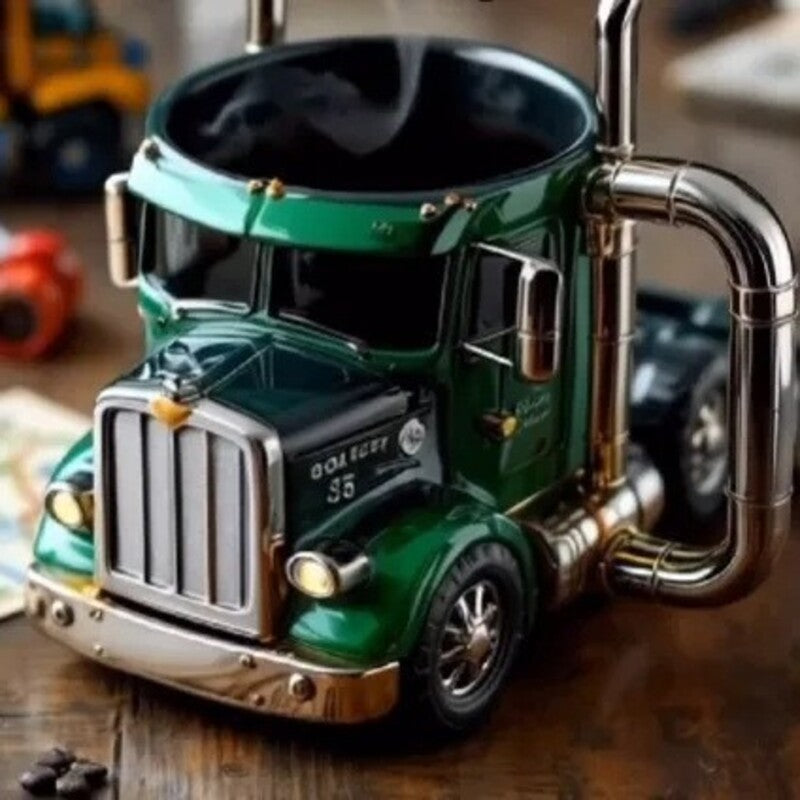 Truck-Design Coffee Mug – Creative 11oz Semi-Truck Ceramic Cup