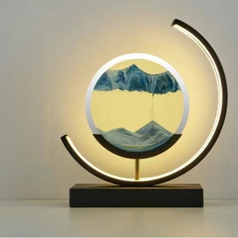 LED Flowing Sand Painting Lamp - Night Light for Home, Bedroom Decor and Gift