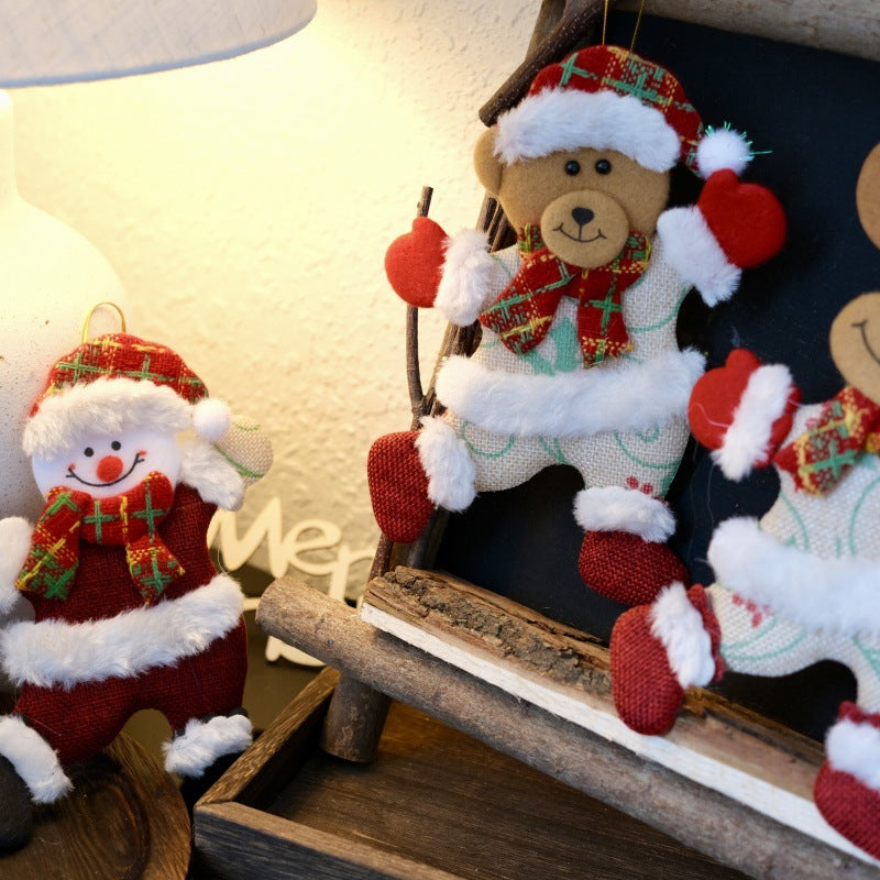 Christmas Dancing Character Tree Ornament - Bear, Snowman & Reindeer Hanging Decoration