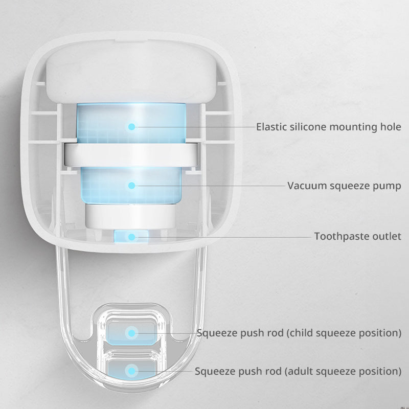 Wall-Mounted Automatic Toothpaste Dispenser – Dust-Proof Bathroom Accessory
