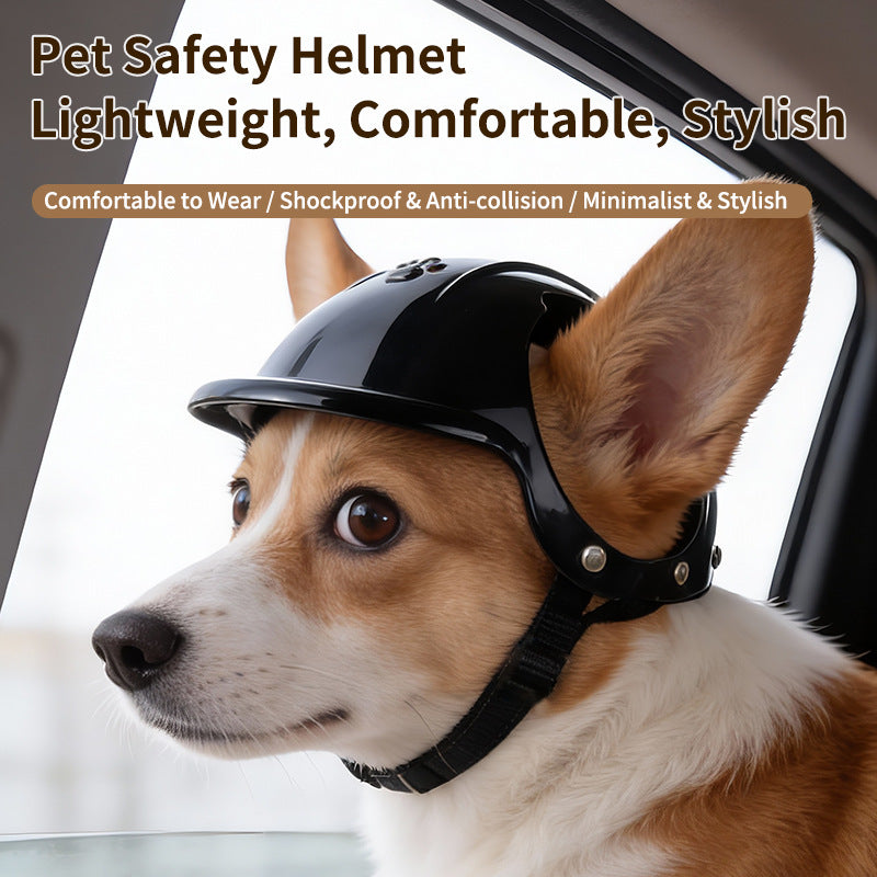 Pet Motorcycle Helmet – Cute Dog & Cat Outdoor Headwear