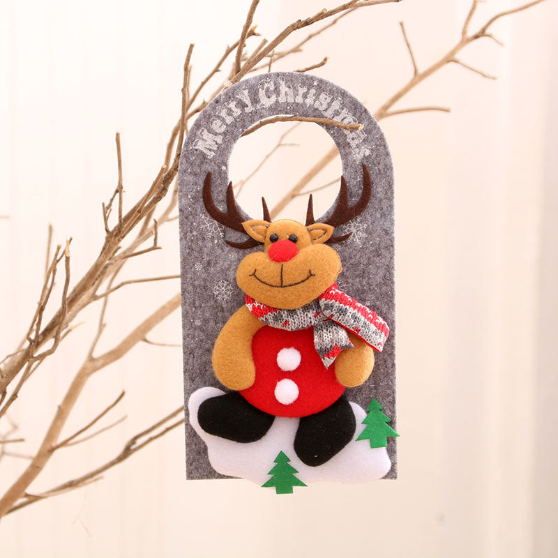 Christmas decorations non-woven cartoon Christmas door hanging