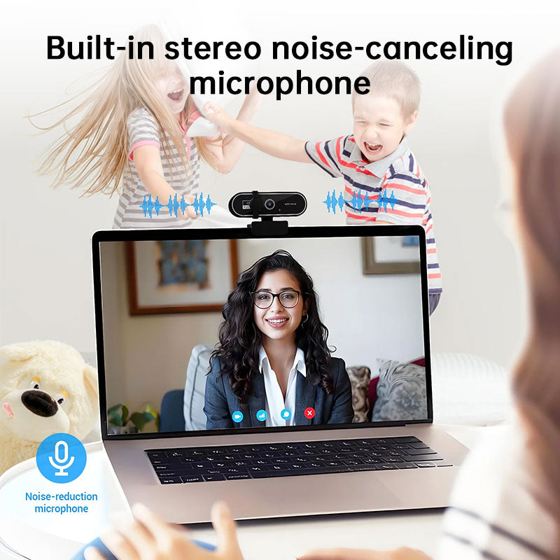 Mini USB Webcam with Microphone - Auto Focus HD Camera for PC and Laptop, 1080P, 2K and 4K, 30fps